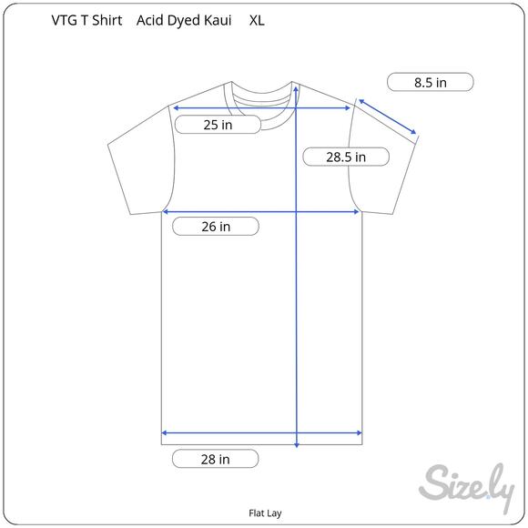 Vintage 80's Acid Tie Dye Single Stitch T Shirt Embossed Desgin Kaui Cotton XL - Picture 8 of 8